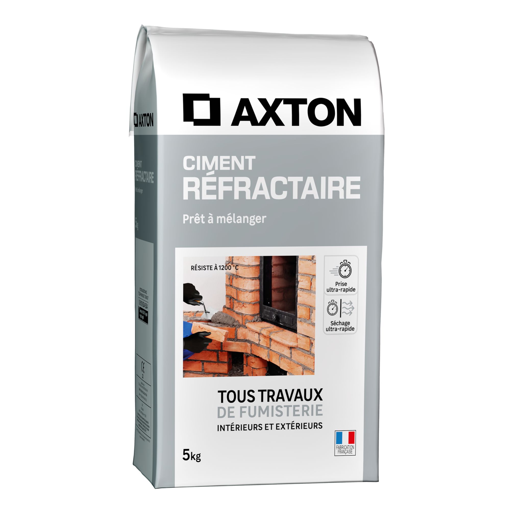 Ciment r fractaire gris AXTON 5 KG Leroy Merlin