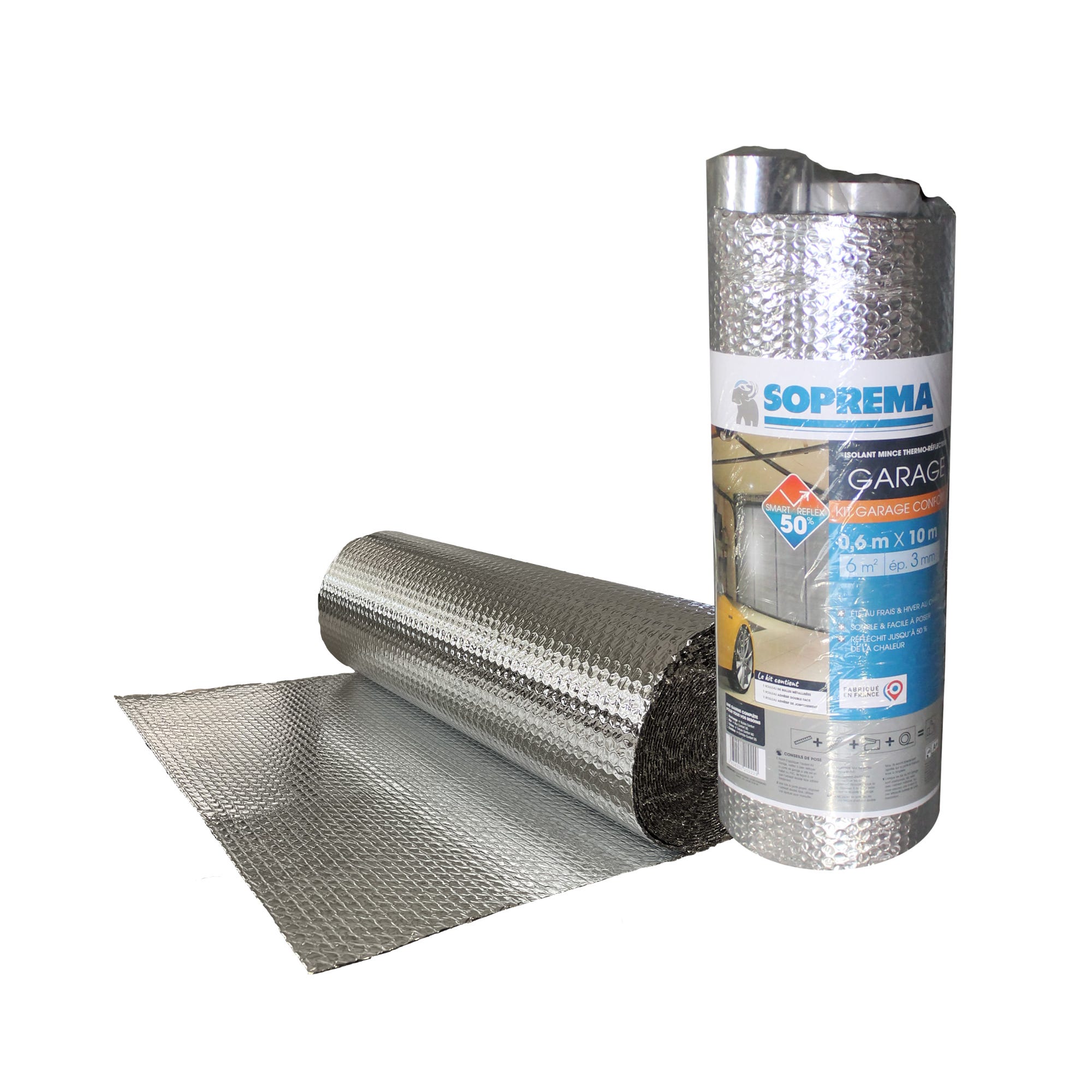 Kit isolant thermoréflecteur mince pour porte garage SOPREMA® 10x0