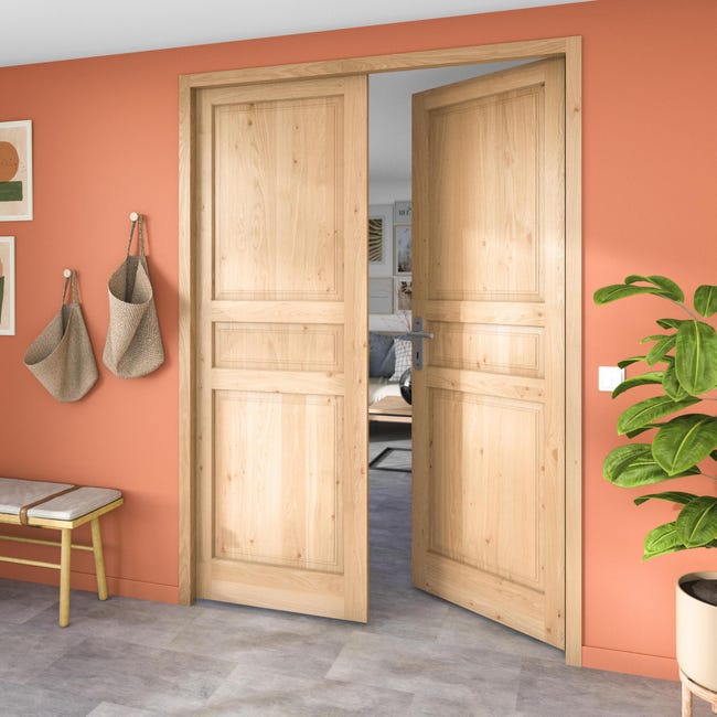 Double porte bois shop interieur