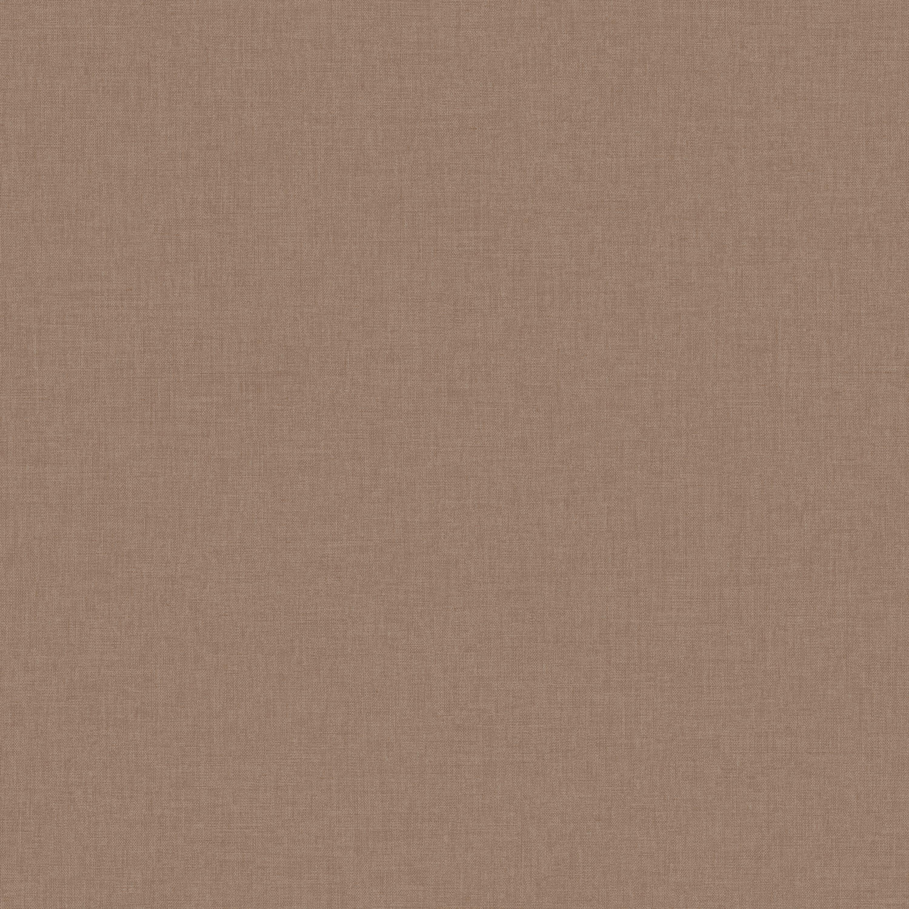 Papier peint vinyle LINEN uni marron | Leroy Merlin