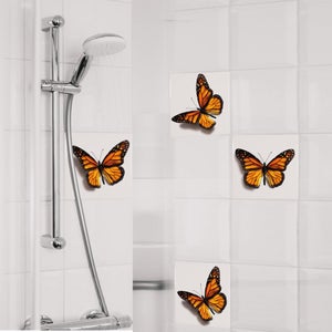 Wekity 30 Pcs 4.7 '' Monarque Papillon Décorations Papillons Artificiels  Pour Artisanat 3D Aimant Papillon Décoration Murale Faux Monarque Papillon  À Décorer