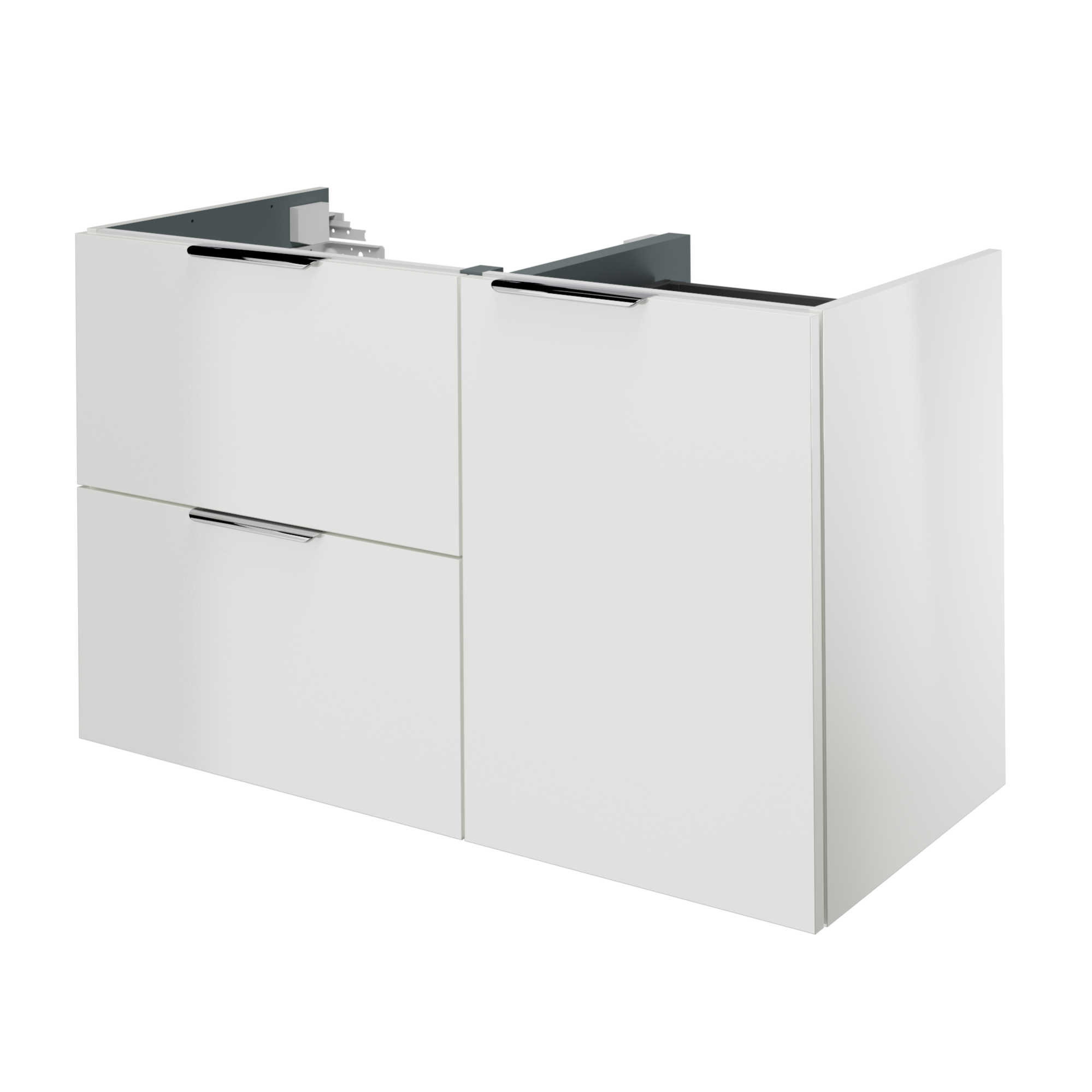 Meuble sous-vasque 2t l.79 x H.53 x P.45 cm blanc Essential main image 0