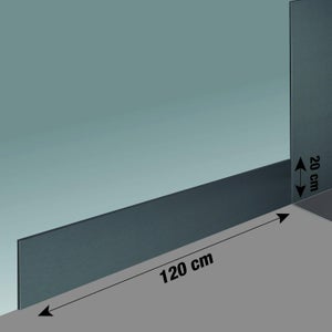 AluCouleur Crédence Composite Aspect INOX Brossé - 10 Tailles - Hauteur 65  cm x (Largeur 90 cm)