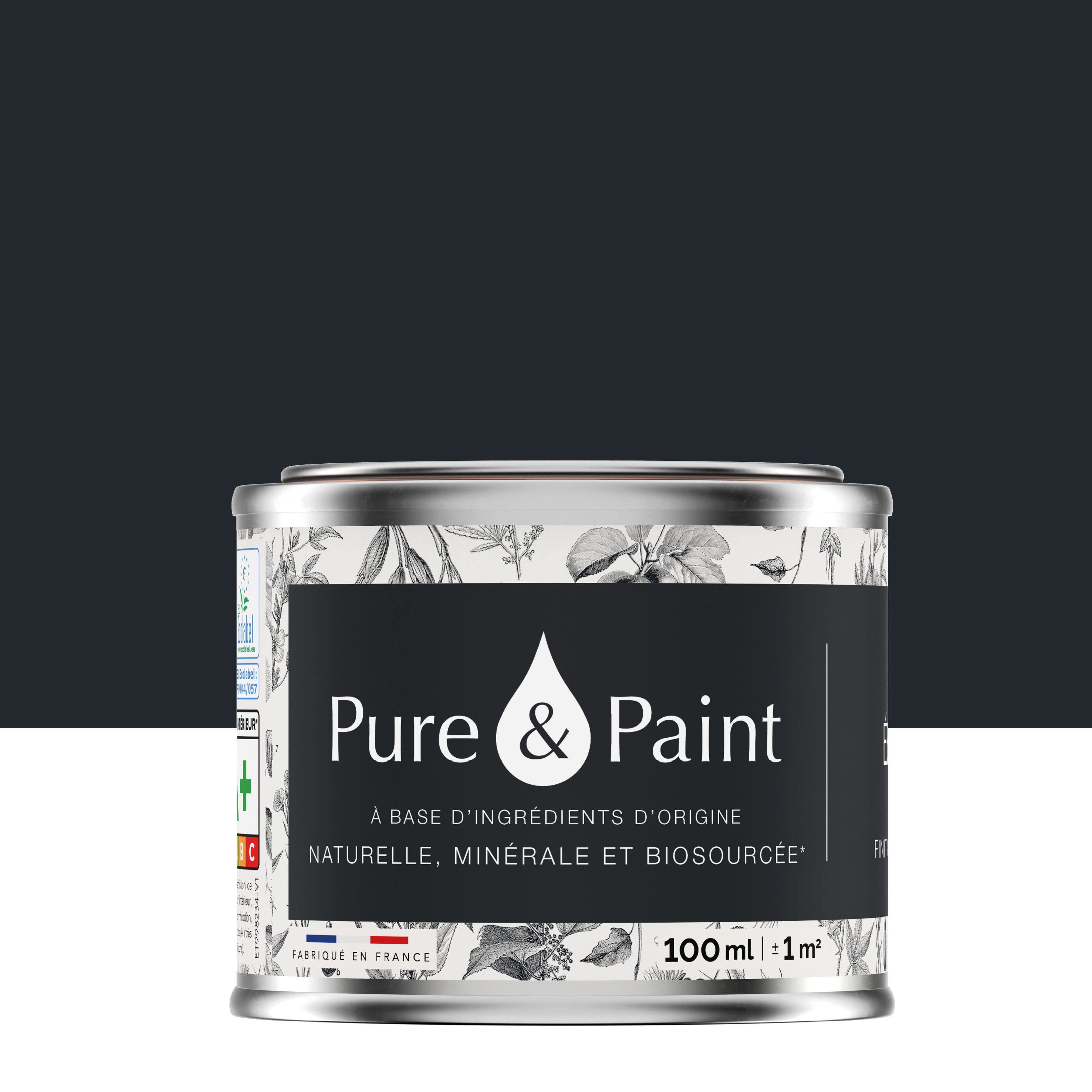 Peinture mur, boiserie, radiateur noir fusain velours ENVIE Biosourcée 0.5l