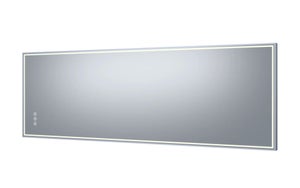 Miroir lumineux rectangulaire gris l.135 x H.45 cm Neo Tactile , Antibuée