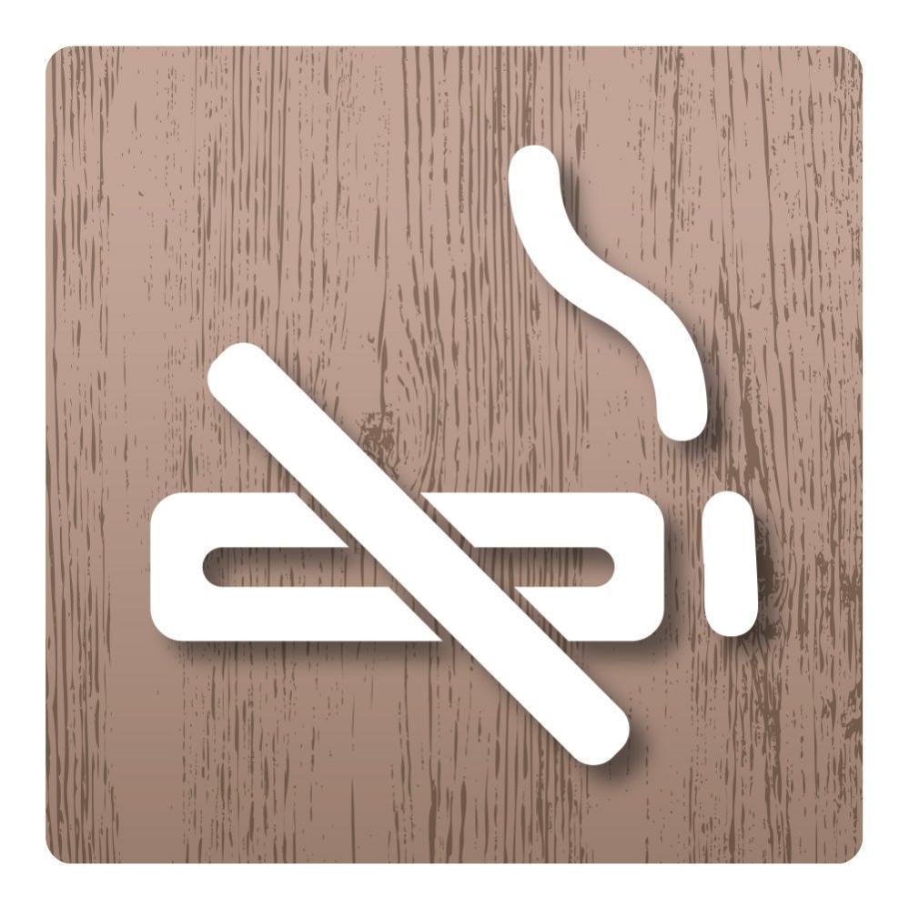 Plaque plexiglass/wood Défence de fumer NOVAP L.9 cm x l.9 cm Leroy Merlin