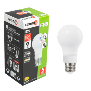 Ampoule LED E27 RVB et blanc 806 lm à intensité variable avec télécommande, LED SMD