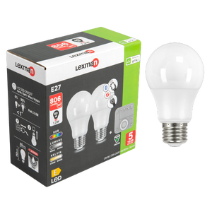 Xanlite - Ampoule LED A60, culot E27, 8W cons. (60W eq.), lumière blanc  chaud ou lumière RVB avec télécommande - SERVBRW