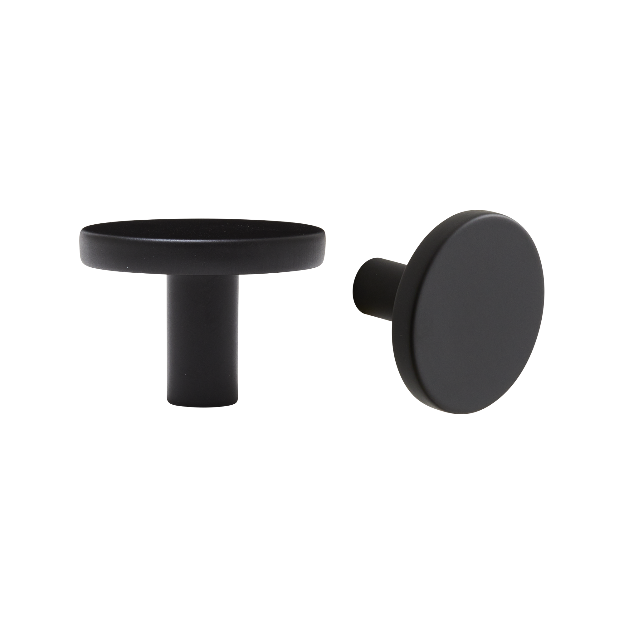 Lot de 2 boutons de meuble INSPIRE Jamy noir aluminium Leroy Merlin