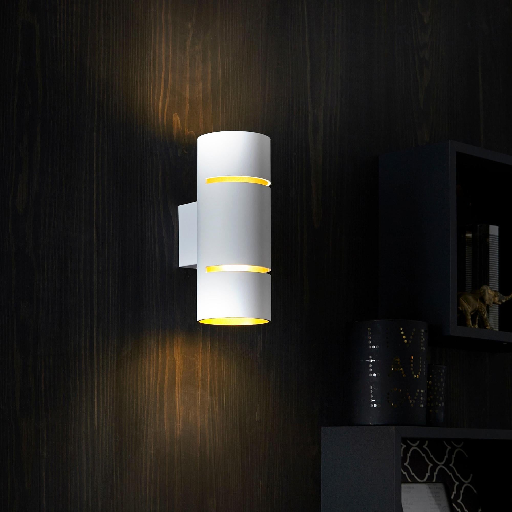Applique, design métal blanc/laiton module led 1020Lm INSPIRE Tubbo