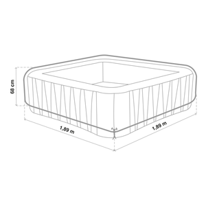 Couverture thermique pour spa carré, L.1,80m x Ep.71cm, Leroy Merlin