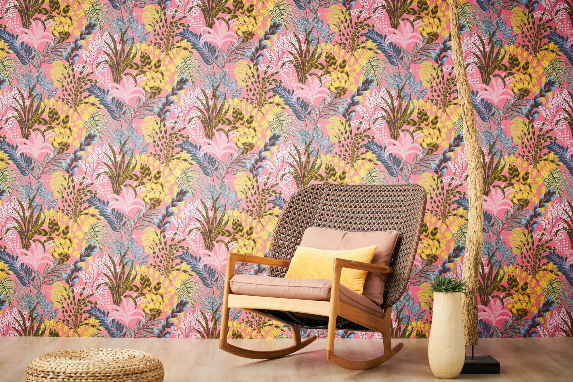 Papier peint intissé Cape town rose Leroy Merlin