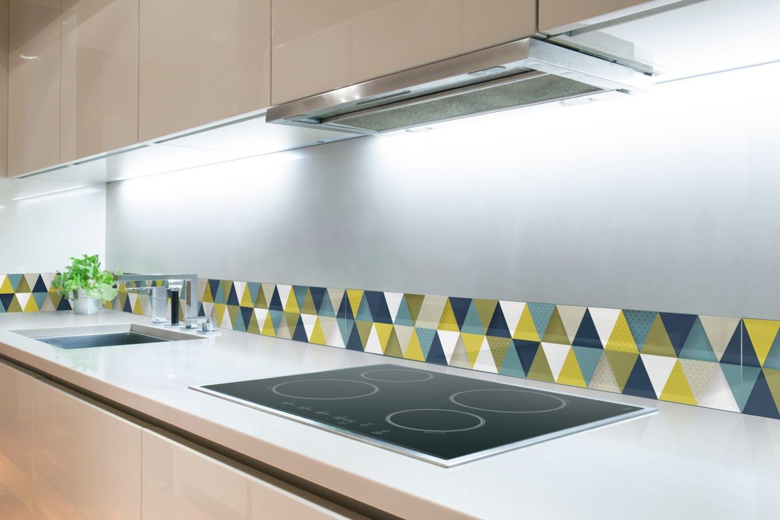 Fond de hotte verre trempé COLOR L.120 x H.20 cm Multicouleur | Leroy