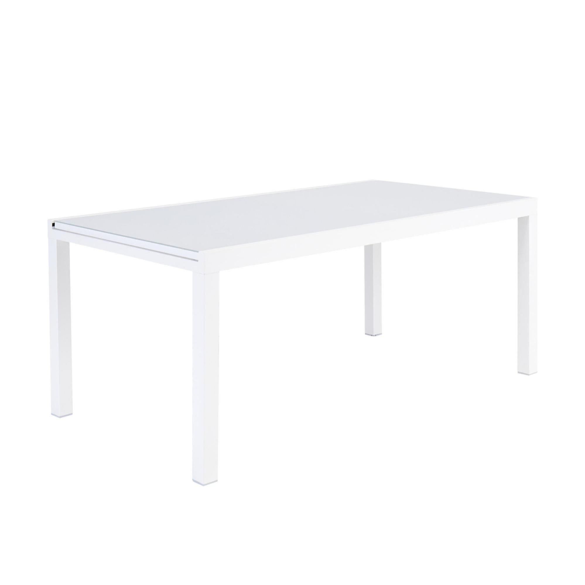 Table de jardin NATERIAL Lyra rectangulaire blanc 10 personnes | Leroy