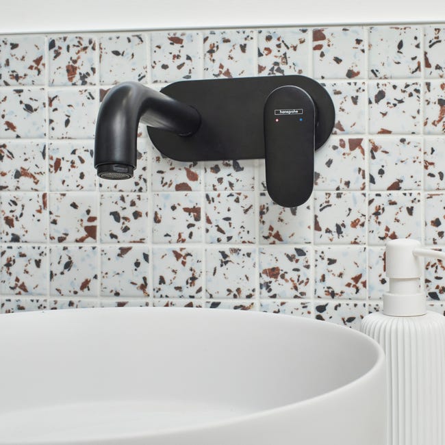 Mitigeur lavabo mural salle de bain chromé sans boitier - Next - E