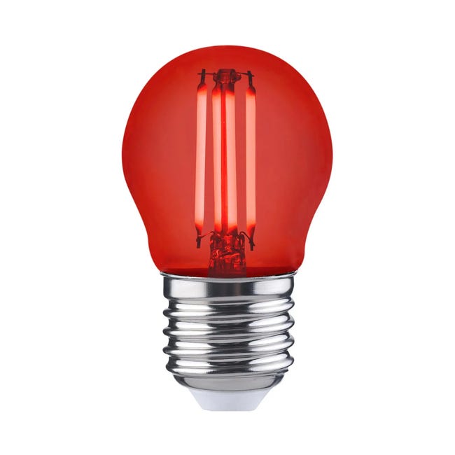 Ampoule led sphérique rouge E27, 105Lm = 12W, LEXMAN