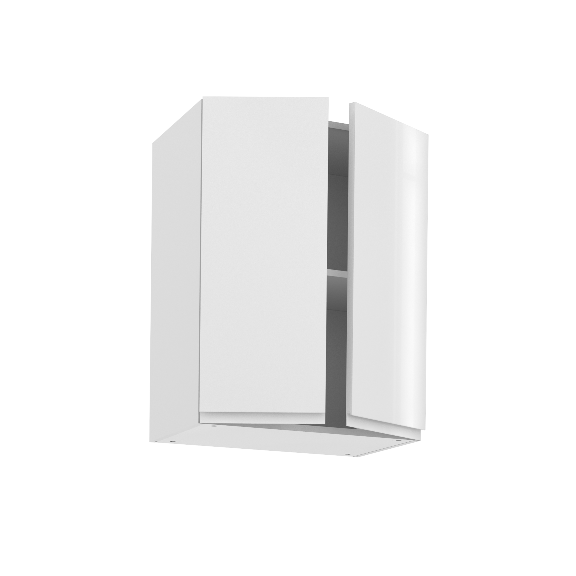 Meuble haut de cuisine Tokyo blanc brillant, 2 portes H77xl60 Leroy