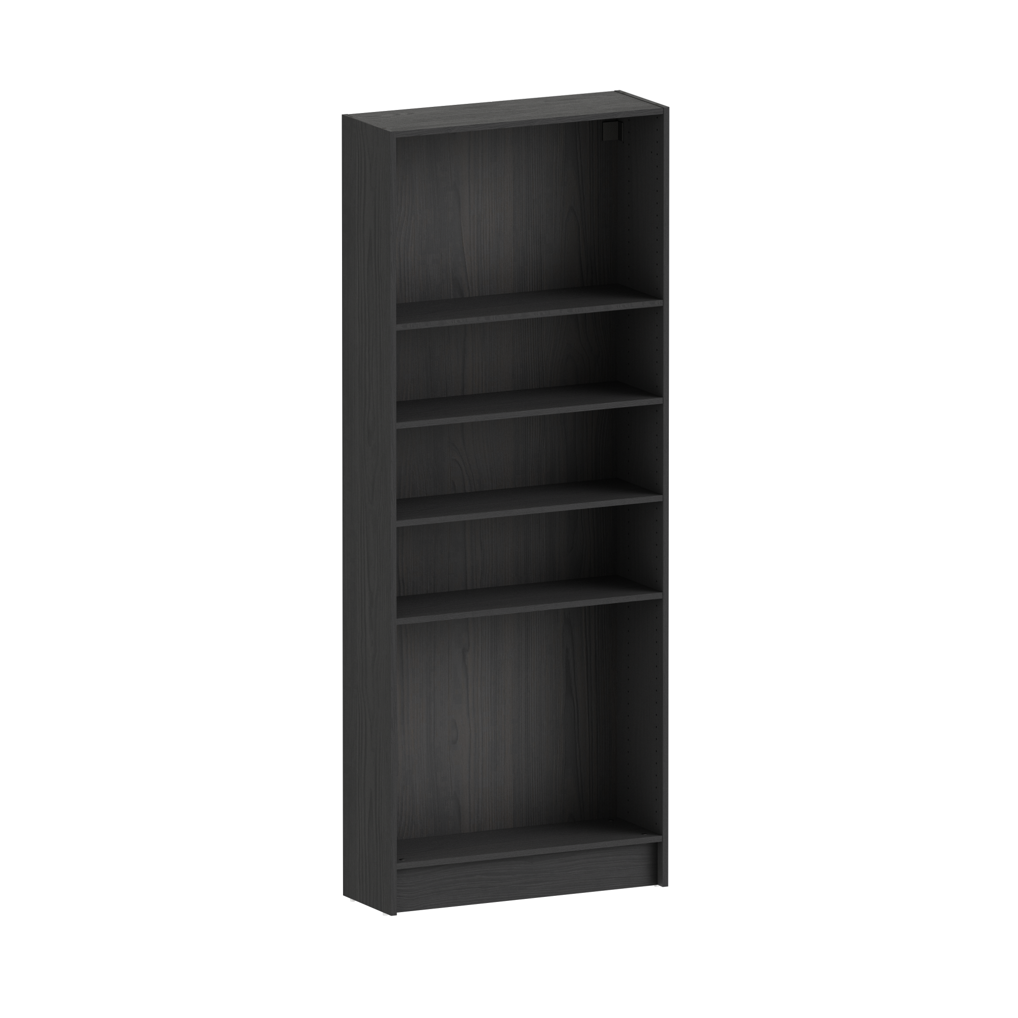 Caisson + 4 tablettes SPACEO Evo'M effet bois Noir H.204,8 L.80 P.28 cm