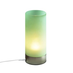 Lampe de table lampe de table rétro lampe de chevet verre vert 1 flamme  salon, métal