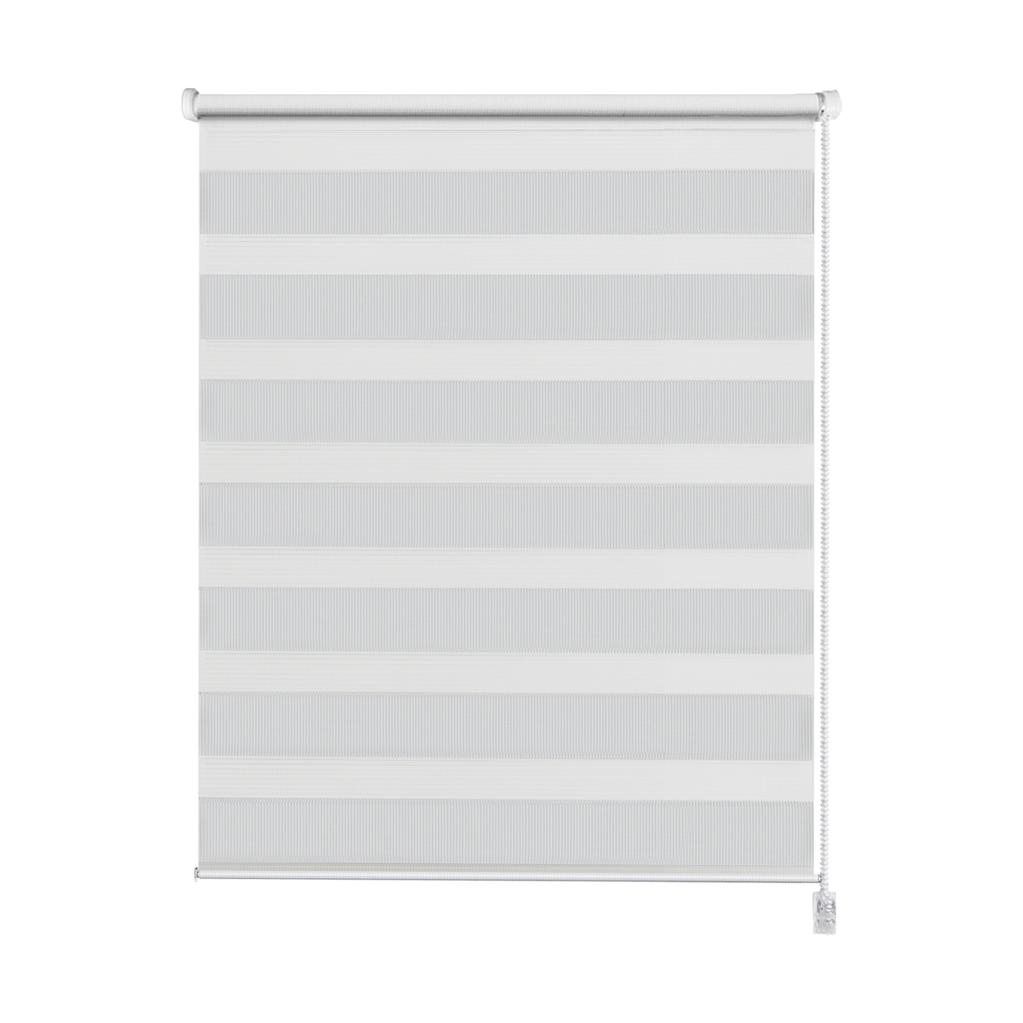 Store enrouleur jour/nuit Rumba gris , l.120 x H.190 cm, INSPIRE