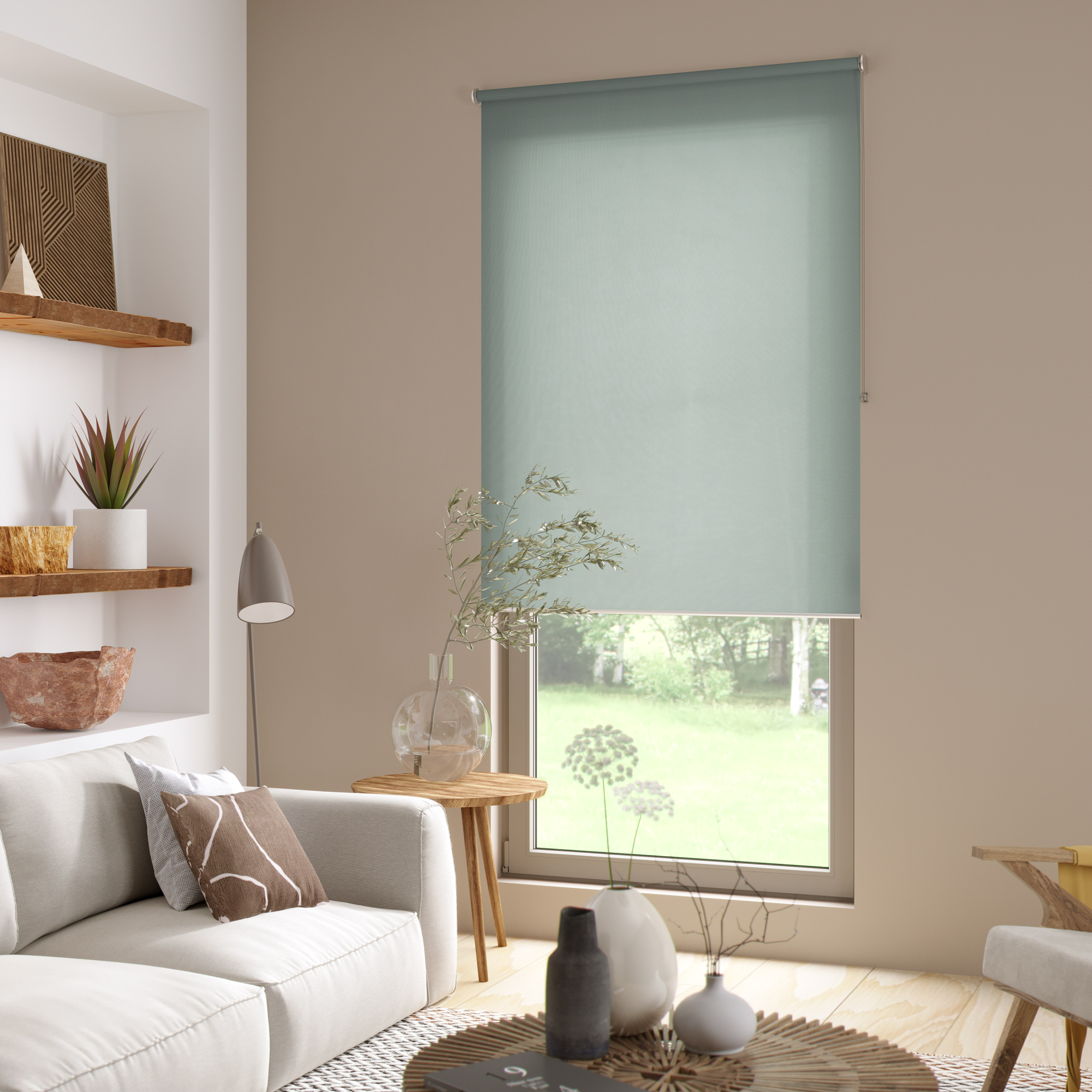 Store enrouleur tamisant Samba vert, l.75 x H.250 cm, INSPIRE Leroy Merlin