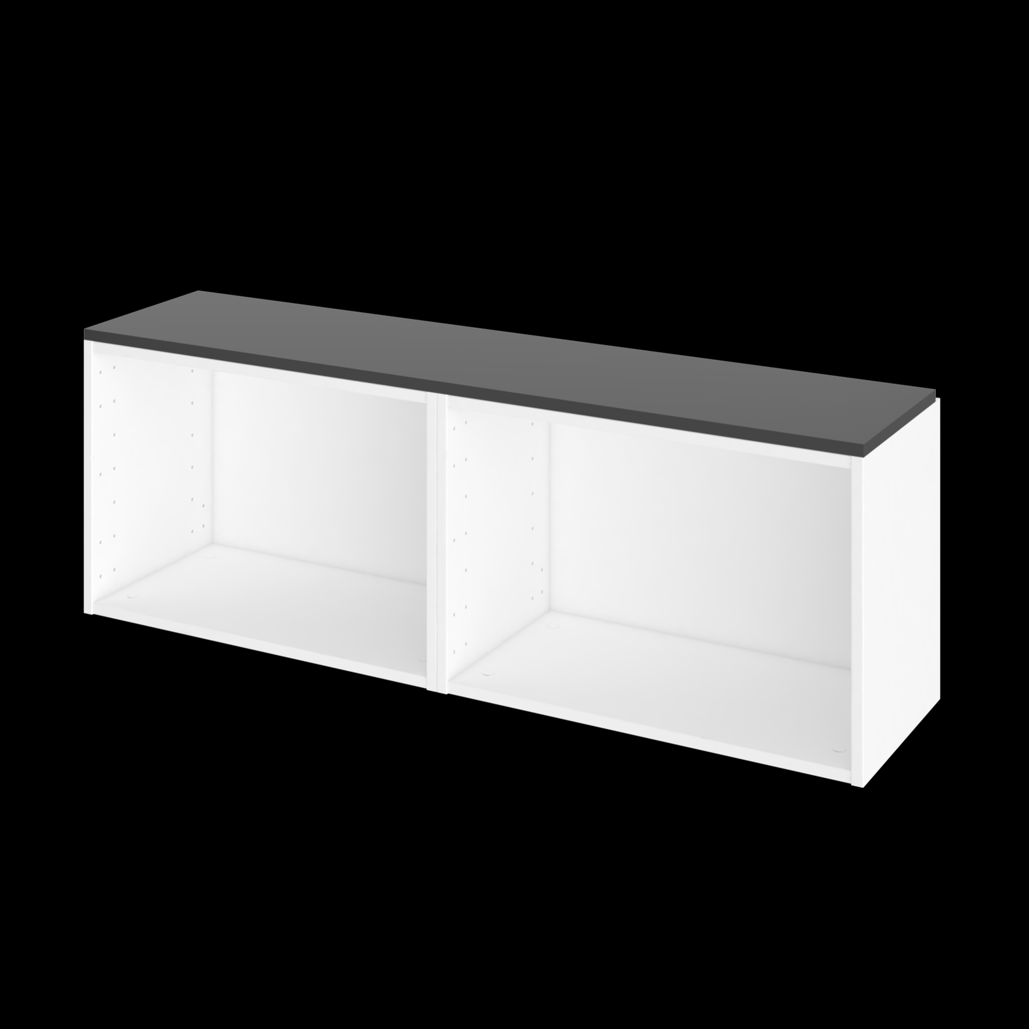 Meuble de rangement blanc et gris, H.40 x l.120 x P.30 cm, Home Leroy