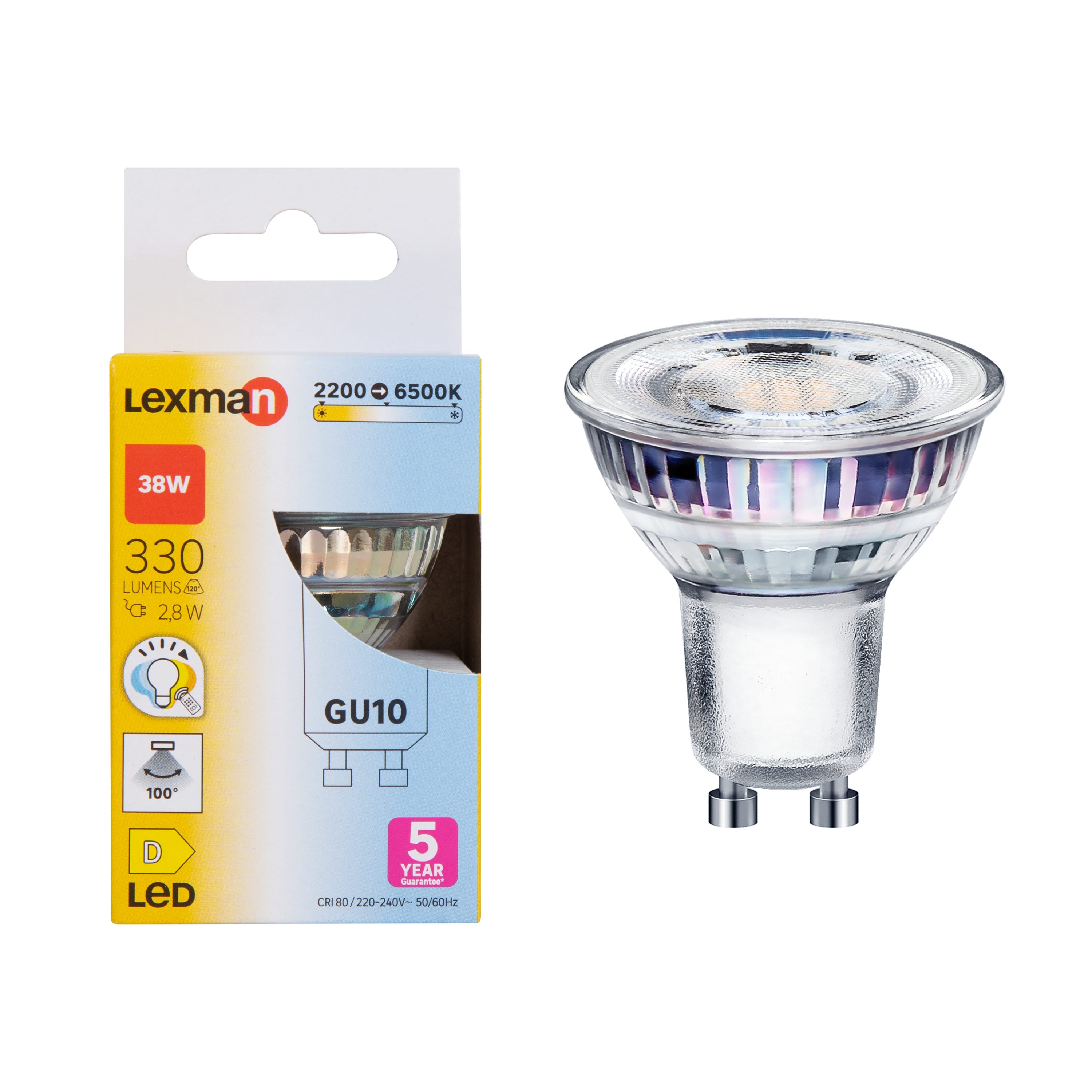 Ampoule-réflecteur DEL GU10, 5,5 W Paquet de 4