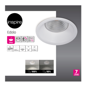 Kit 1 spot à encastrer fixe Edolo led, blanc chaud / neutre, D22 INSPIRE blanc