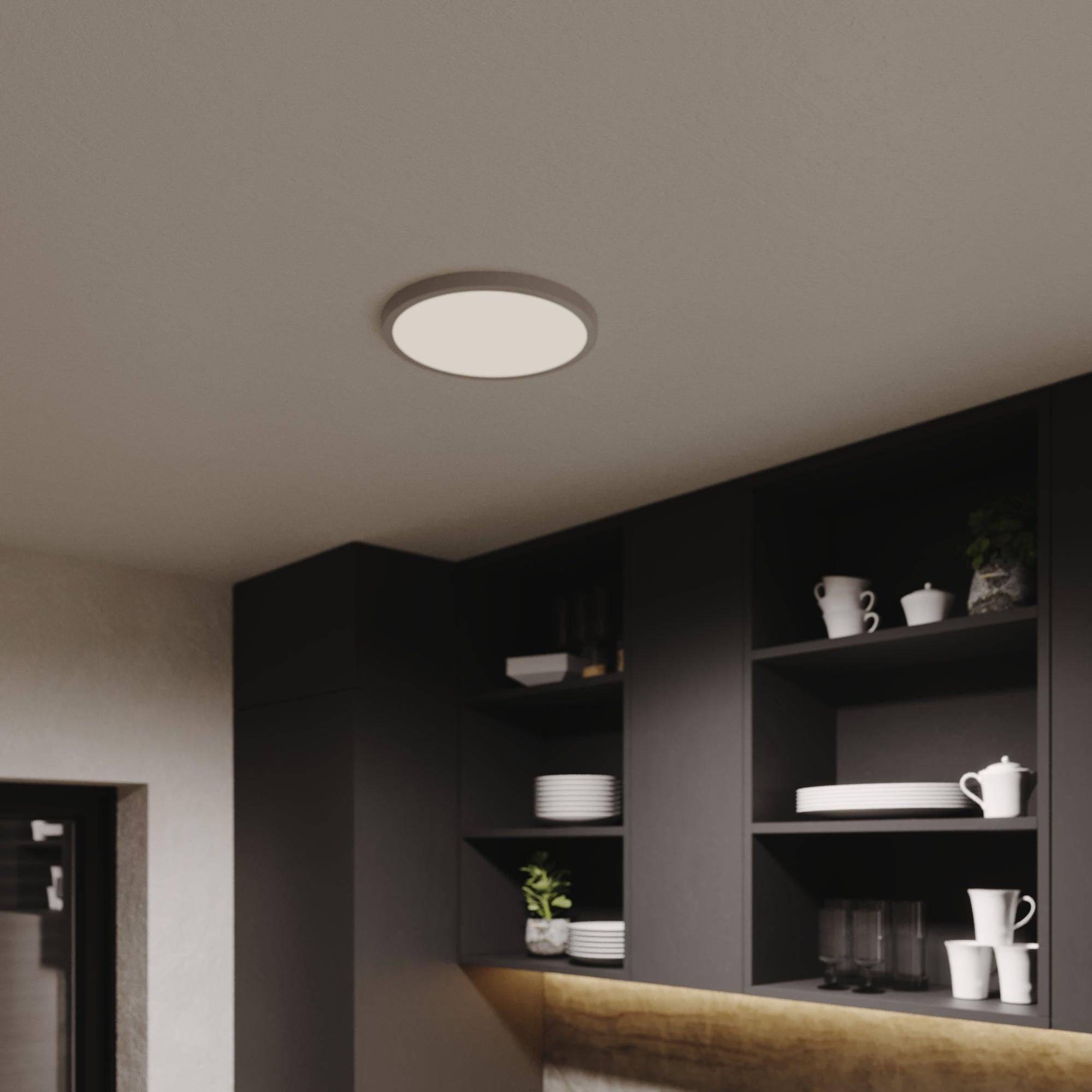 Kit 1 spot à fixer Sanoa led intégrée blanc chaud/neutre D30 rond blanc