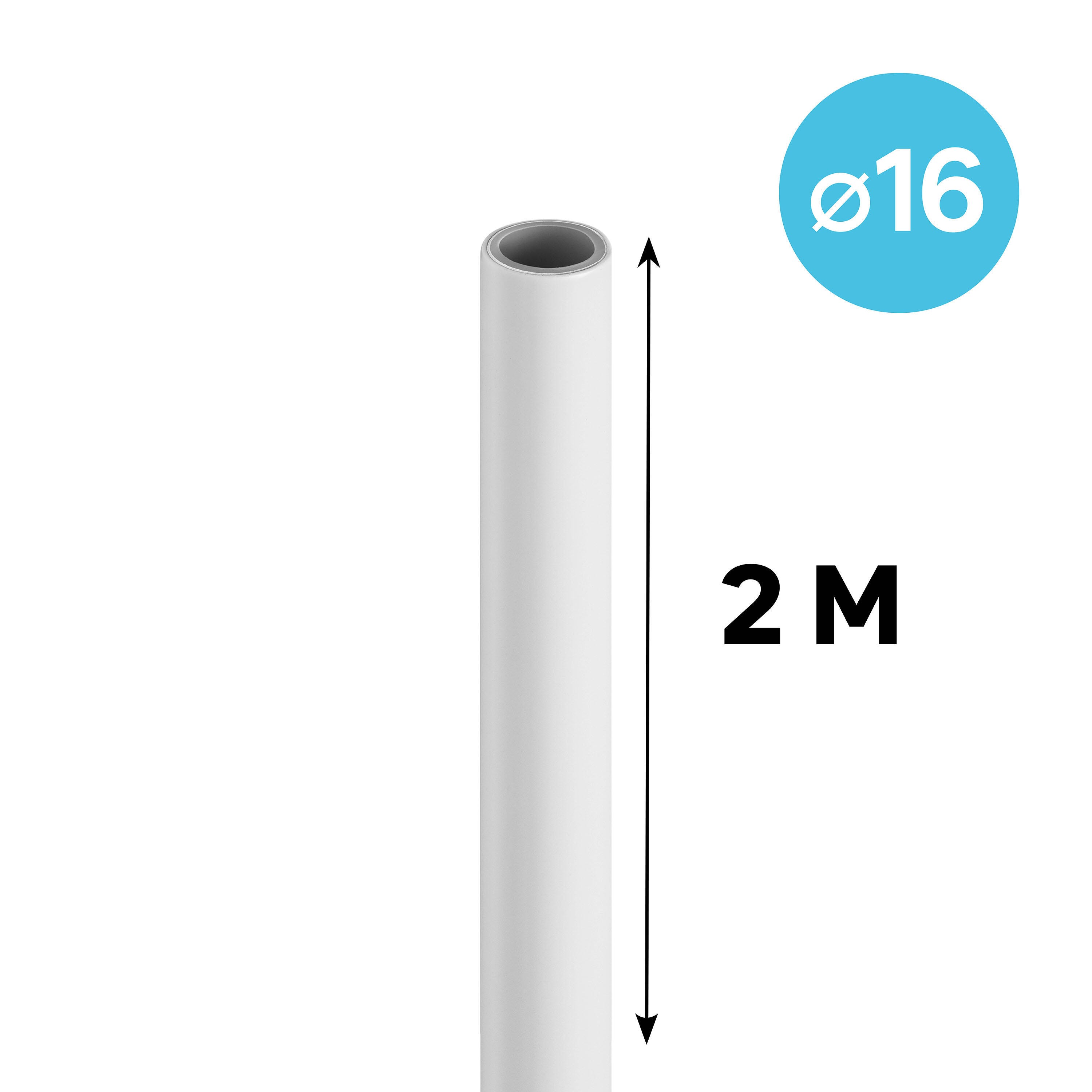 Tube multicouche en barre de 2m diamètre 16, 20 ou 32mm