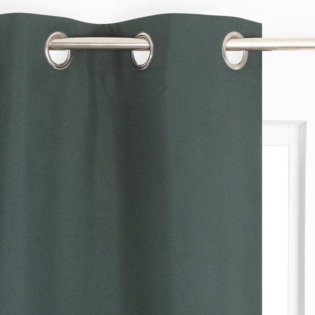 Rideau thermique, Stop froid plus, vert l.135 x H.240 cm | Leroy Merlin rideau stop froid