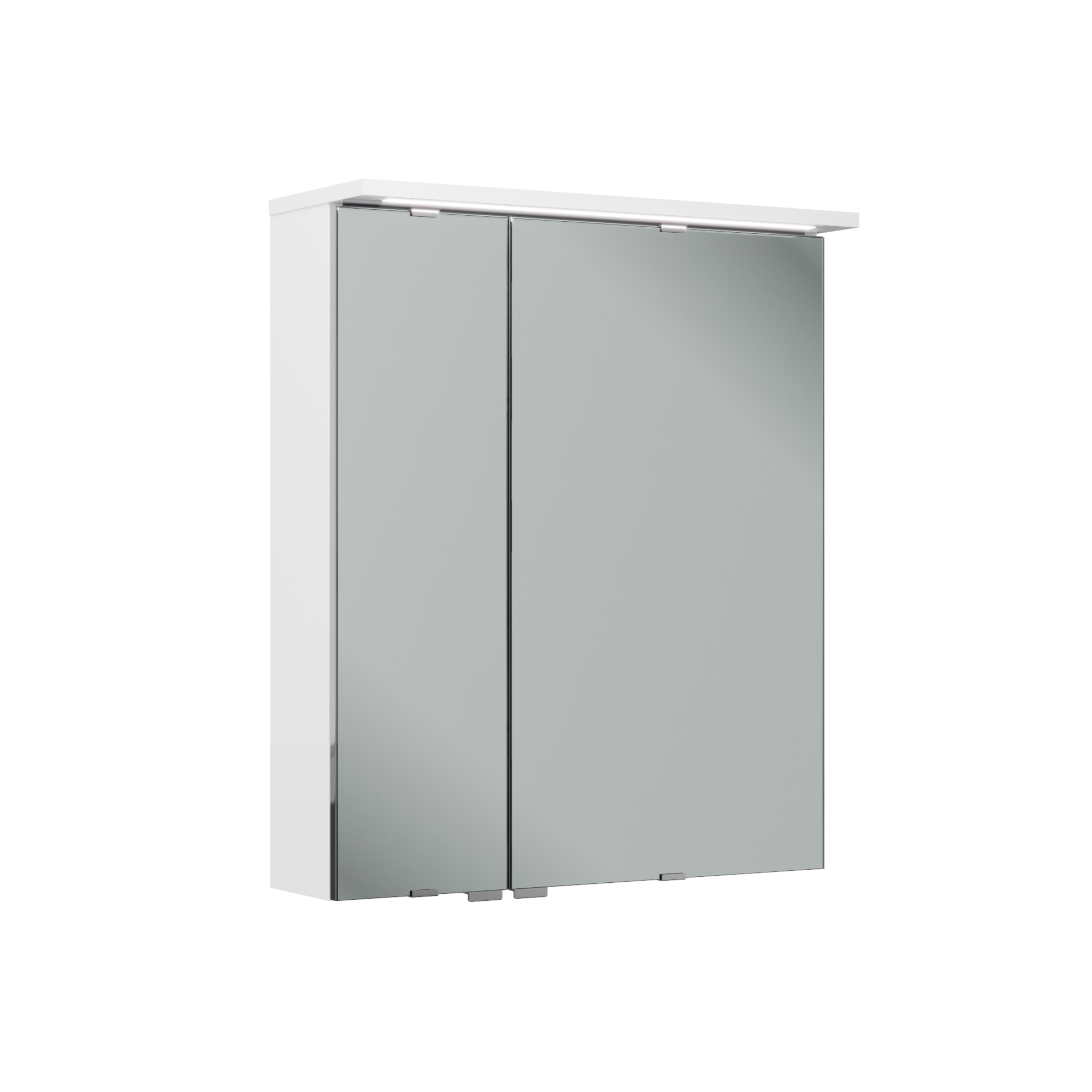 Armoire led 2p de toilette lumineuse l. 60 cm H. 70 cm P. 15 cm, blanc