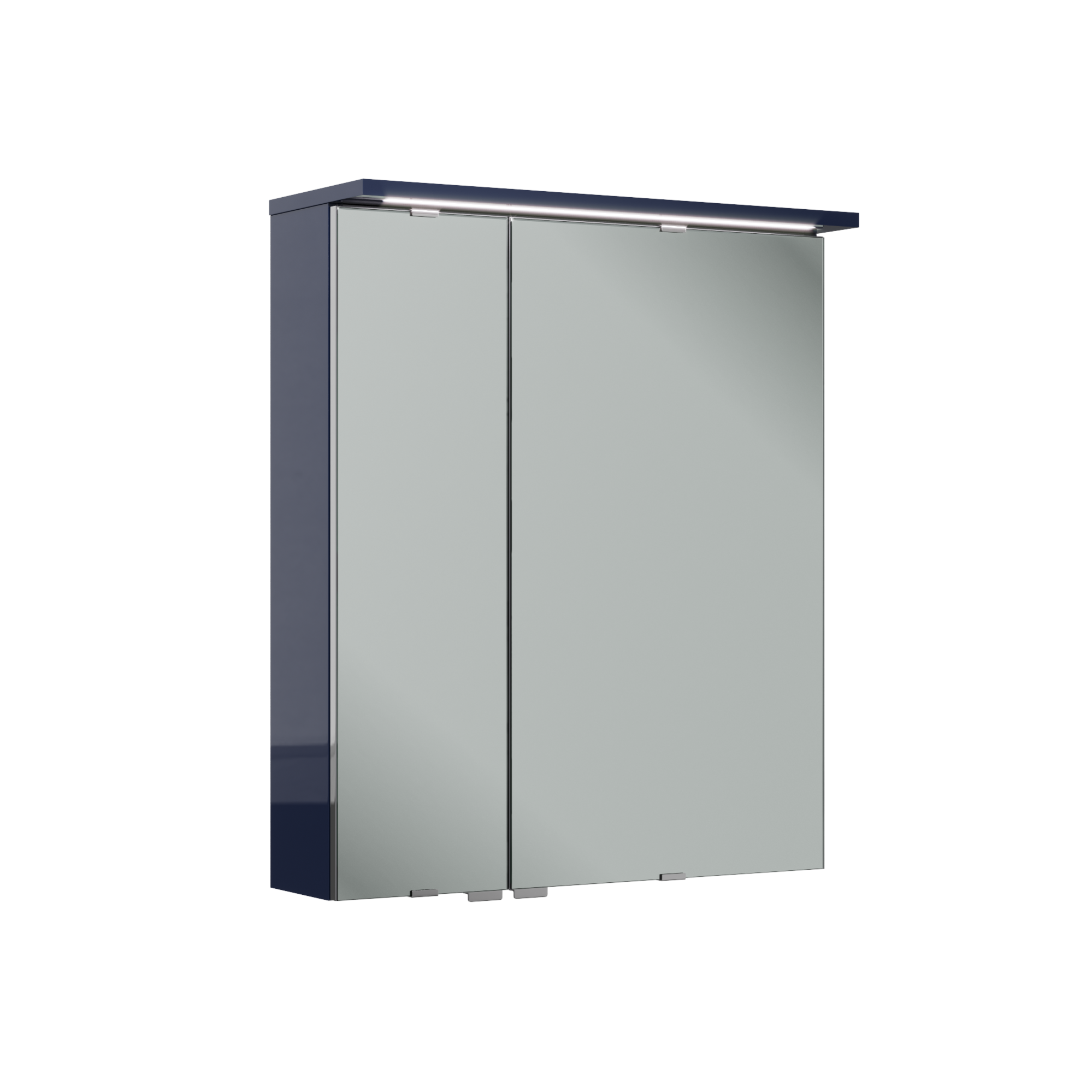 Armoire led 2p de toilette lumineuse l. 60 cm H. 70 cm P. 15 cm, bleu