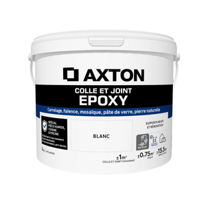 Colle et joint époxy AXTON, blanc 3 kg