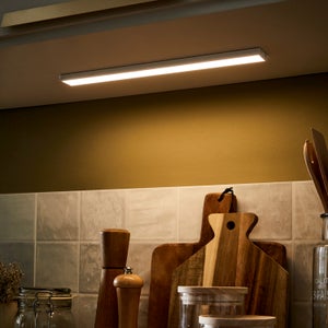 Monzana Réglette LED sous meuble 28 cm pour Cuisine atelier plan de travail  ruban LED baguette éclairage luminaire