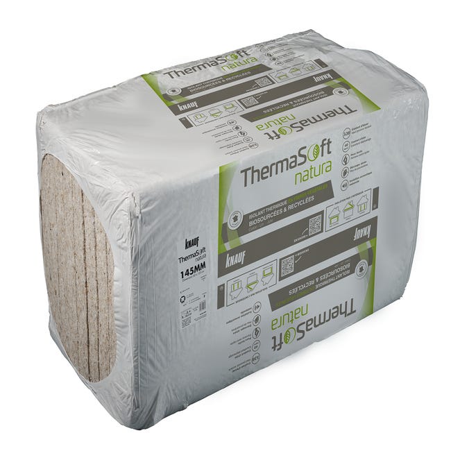 6 Panneaux coton recyclé tous supports K THERMASOFT NATURA .  Ep100mm | Leroy Merlin