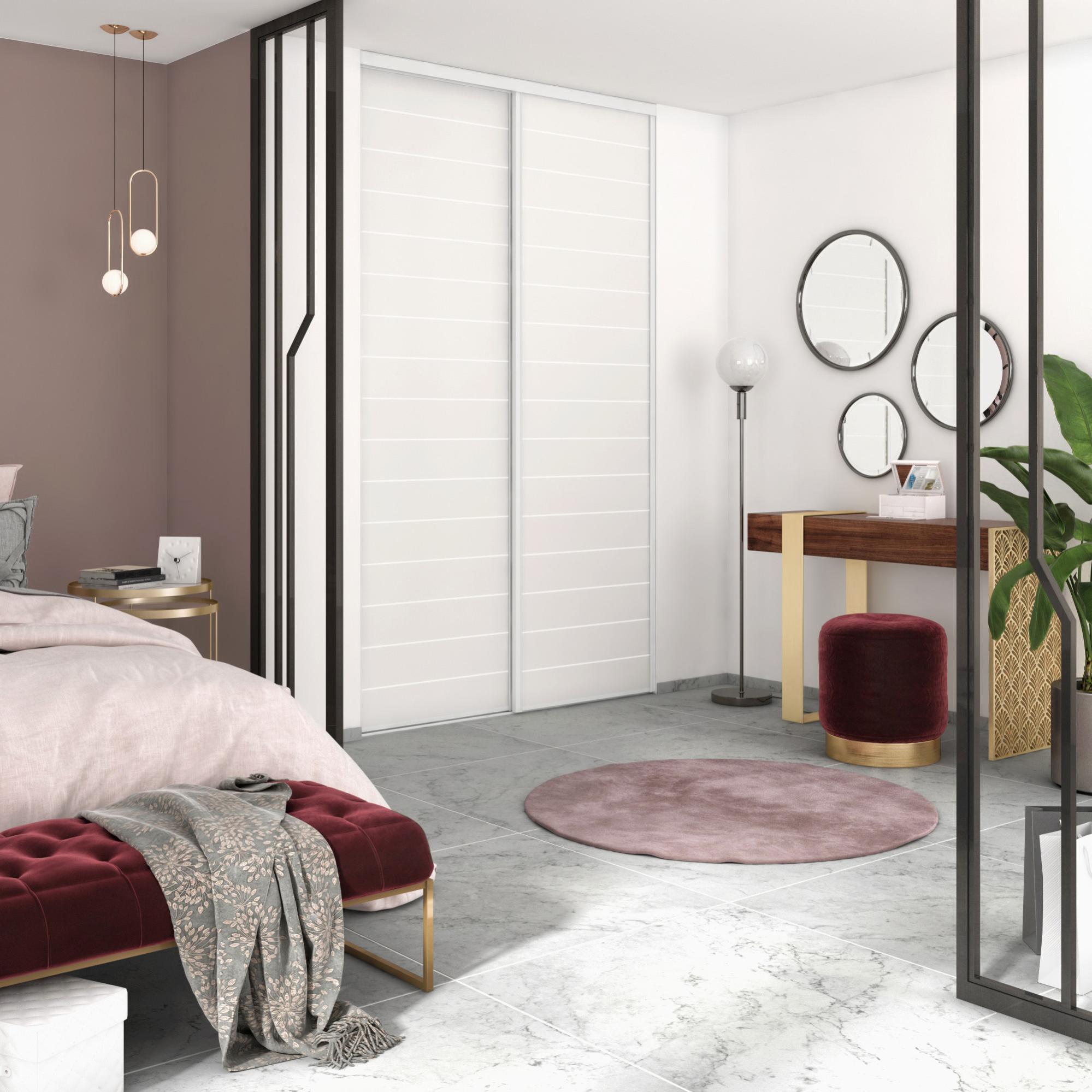 Portes de placard coulissantes Luna, 2 portes, l150xH250cm Leroy Merlin