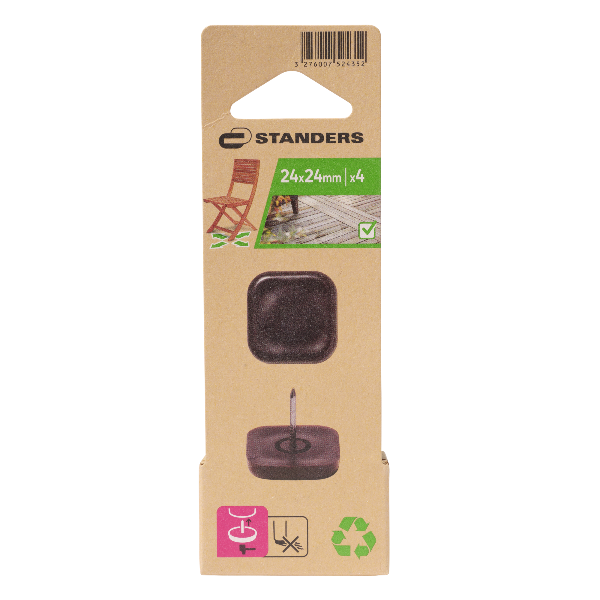 Lot De 16 Patins Glisseur Glisseurs à Clouer 35 X 24 Mm Meuble Chaise Fauteuil