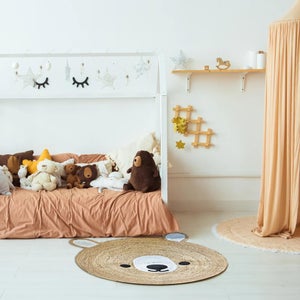 TT Home Tapis Chambre Enfant Bebe Fille Garcon Moderne Arc-en-Ciel Nuage  Motif Animal Multicolore, Couleur:Multicolore, Dimension:133x190 cm