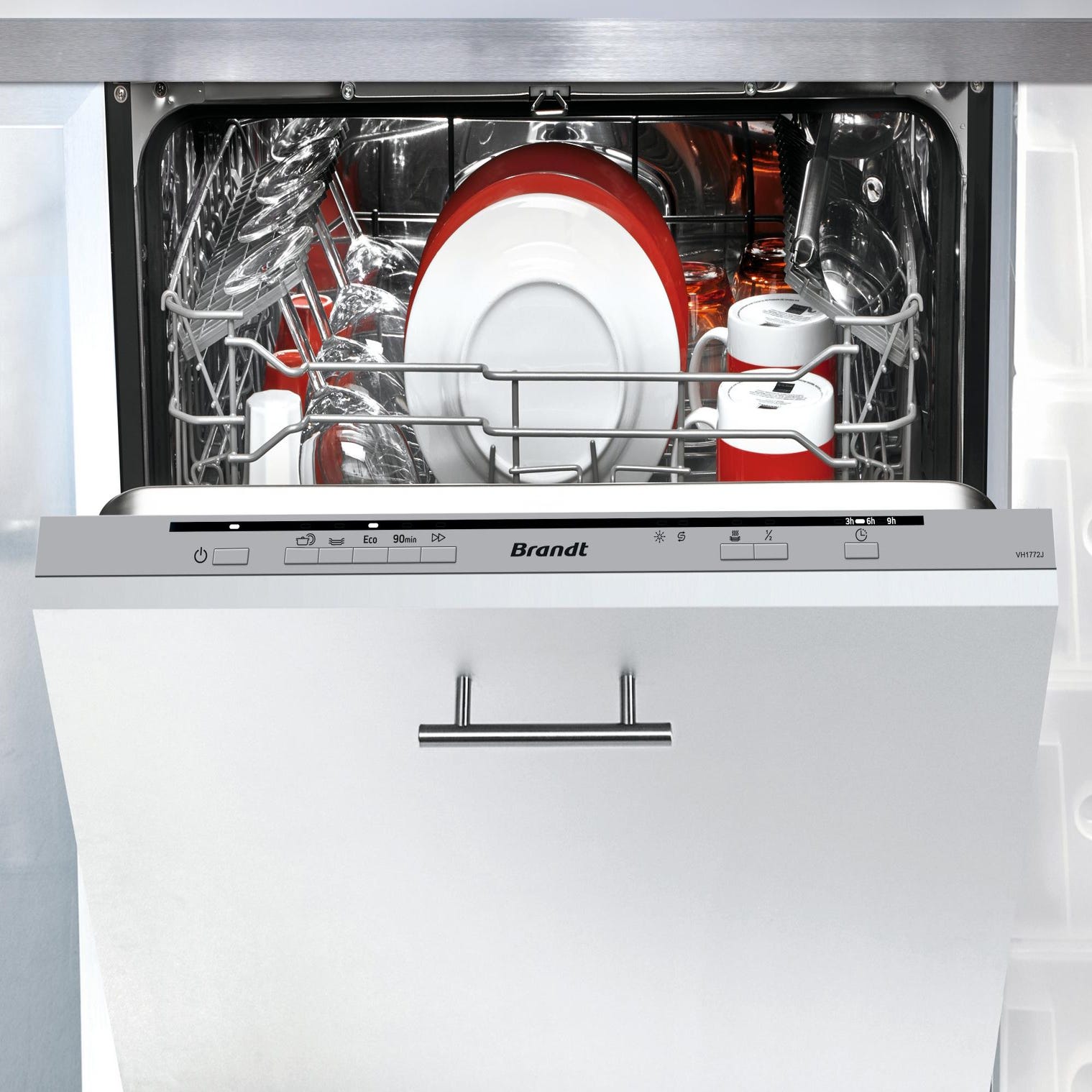 Lave-vaisselle encastrable L60 cm BRANDT VH1772J, 12 couverts