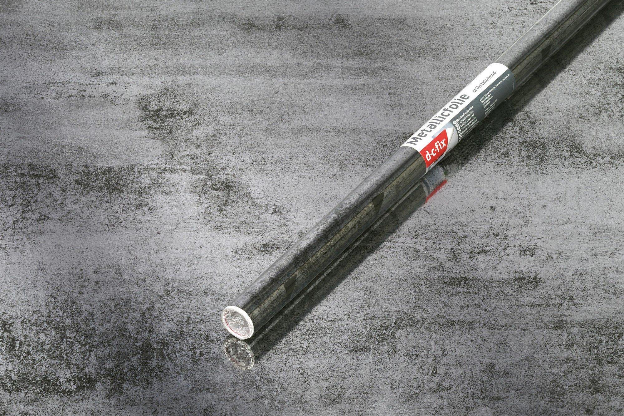 Rouleau adhésif décoratif Métallique argent brillant, metallic vintage