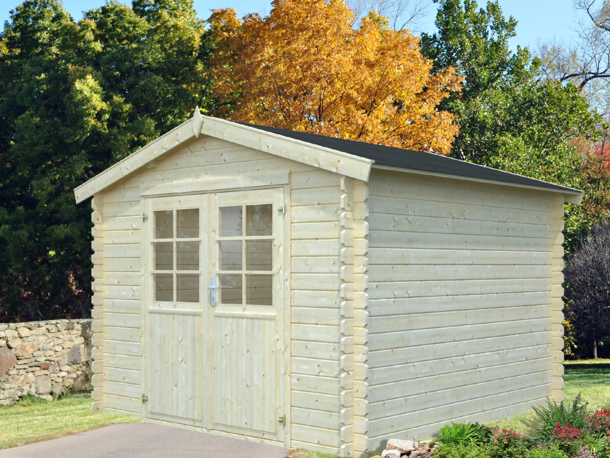 Abri de jardin bois WHITEWOOD Pila Ep.28 mm, 10.4 m² | Leroy Merlin