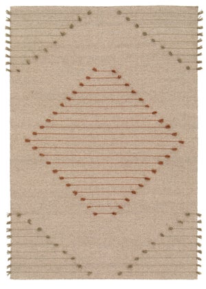 Tapis intérieur marron rectangulaire, l.120 x L.170 cm laine Vertigo