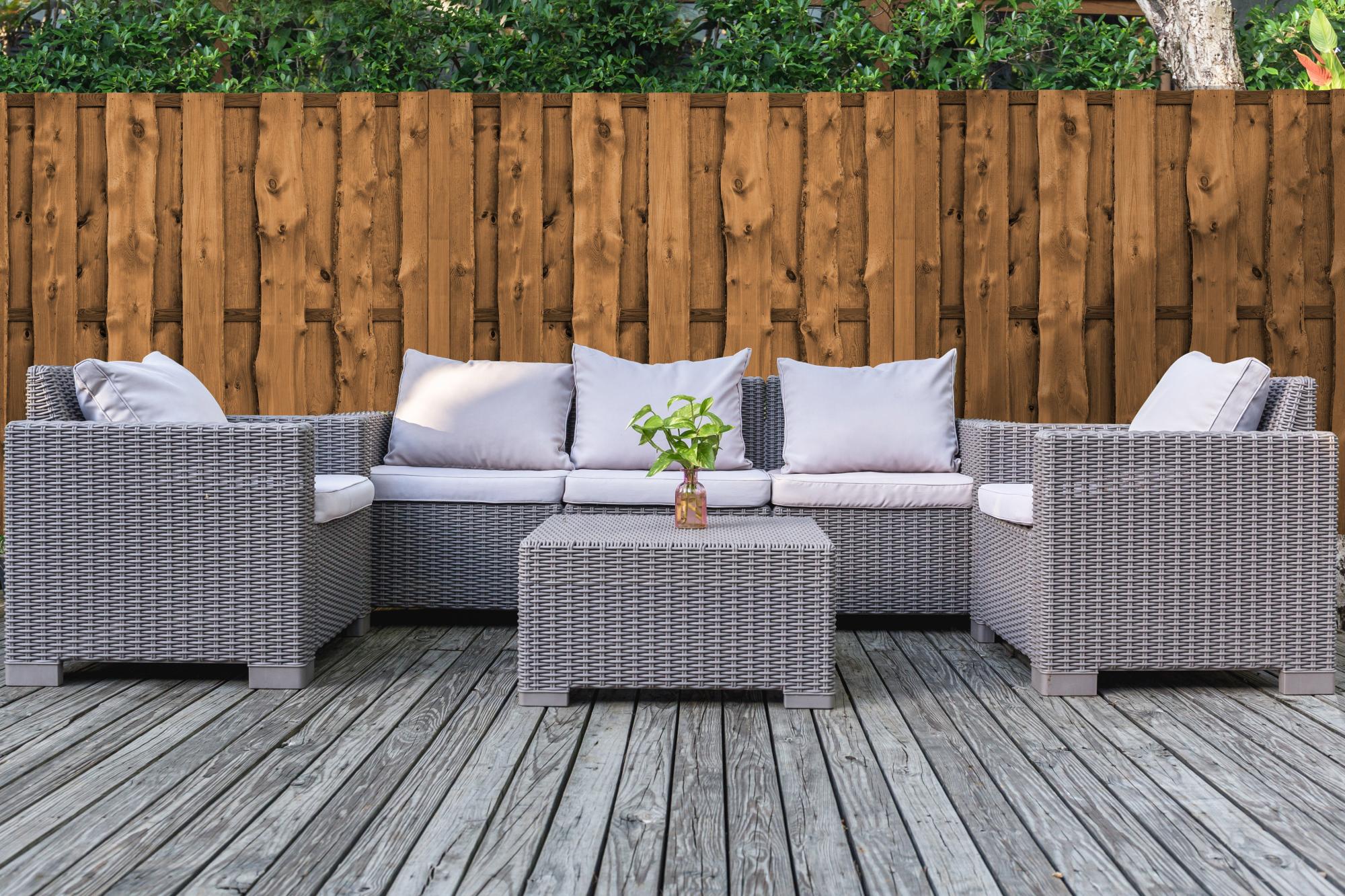 Panneau bois plein Texas, FOREST STYLE, l.180 x H.180 cm, marron