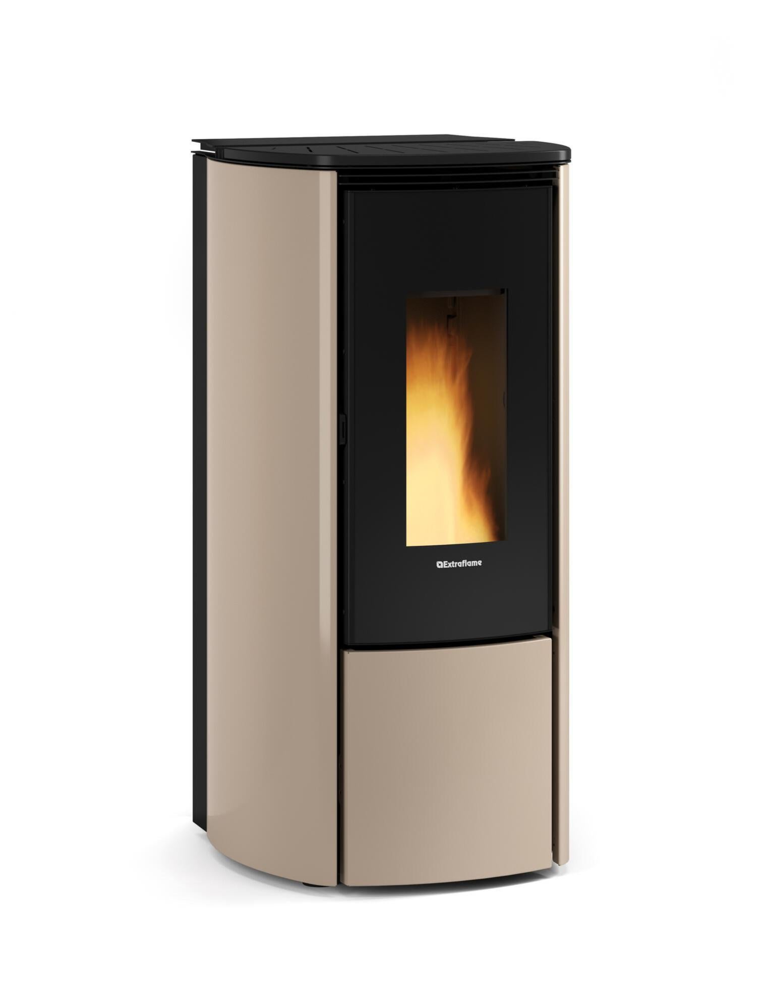 Poêle à granulés EXTRAFLAME Katia 9 taupe 9 kW Leroy Merlin
