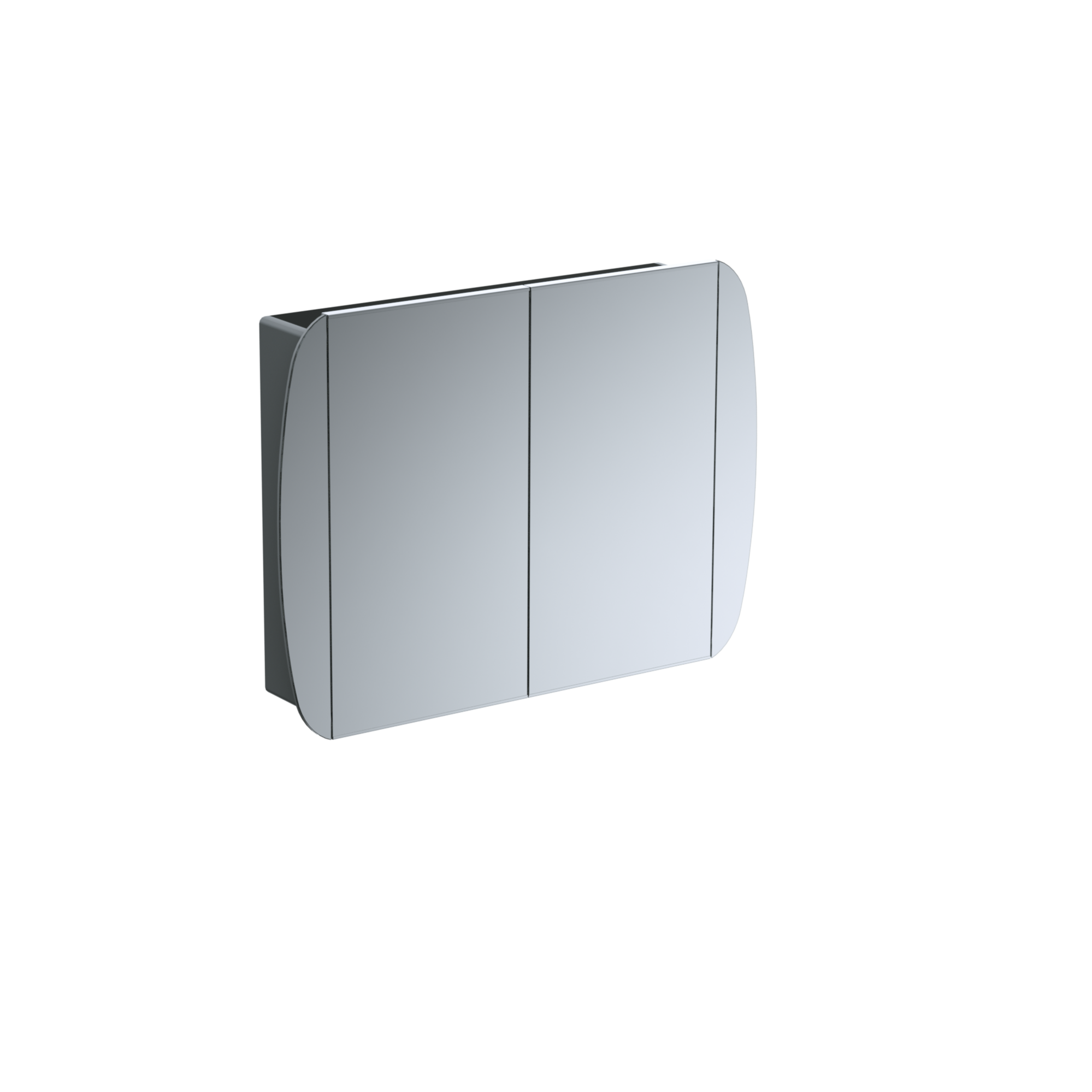 Armoire de toilette l.90 cm H.66 cm P.17 cm, gris Odeon Leroy Merlin