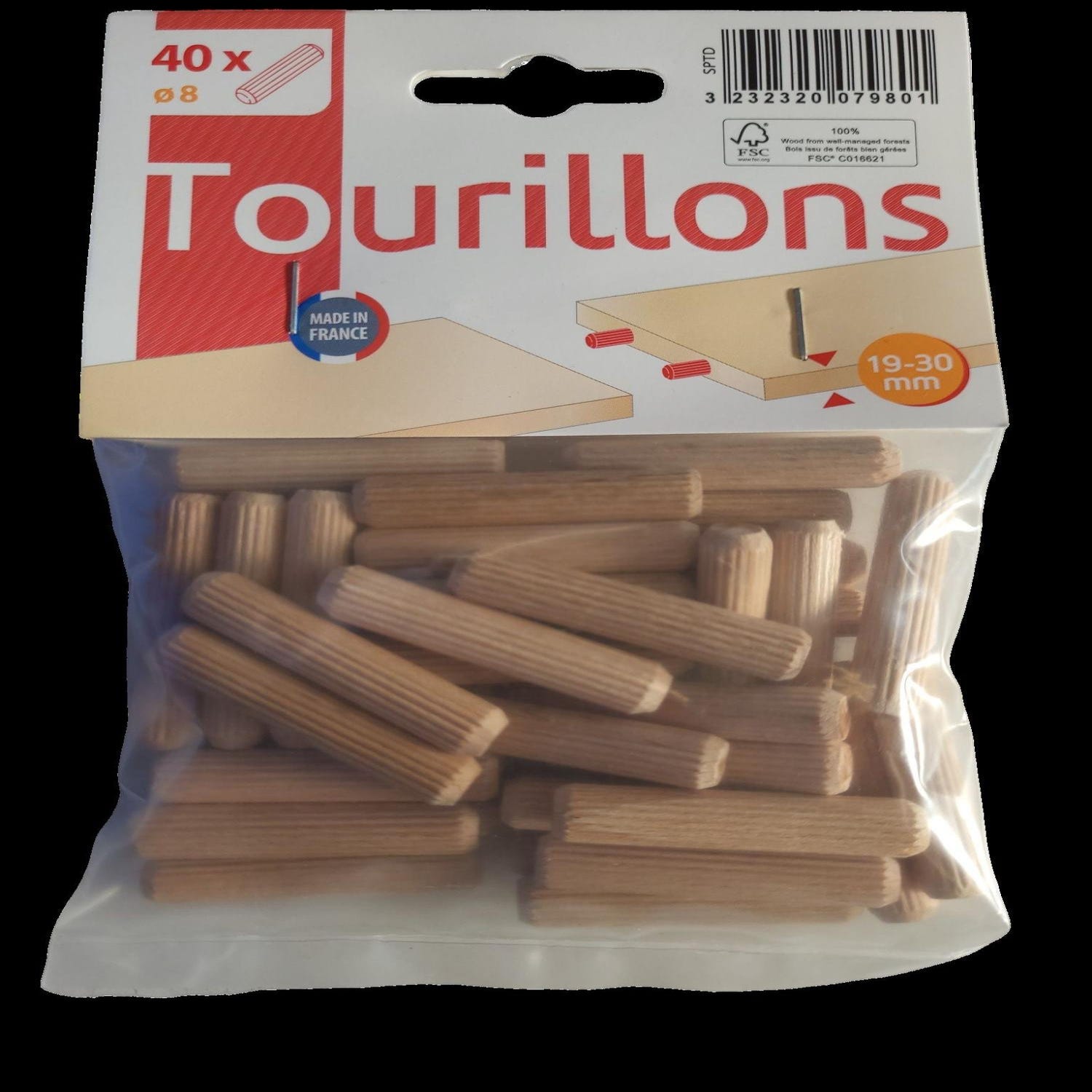  Tourillon Bois 8mm