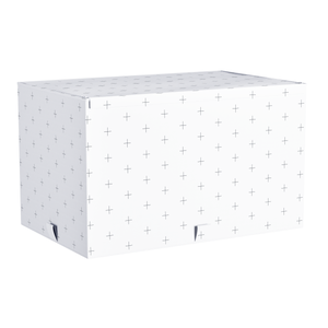 Boîte de rangement rectangulaire avec couvercle Tora coloris blanc