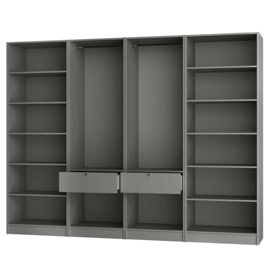 Dressing gris H.200 x l.280 x P.45 cm Home Leroy Merlin