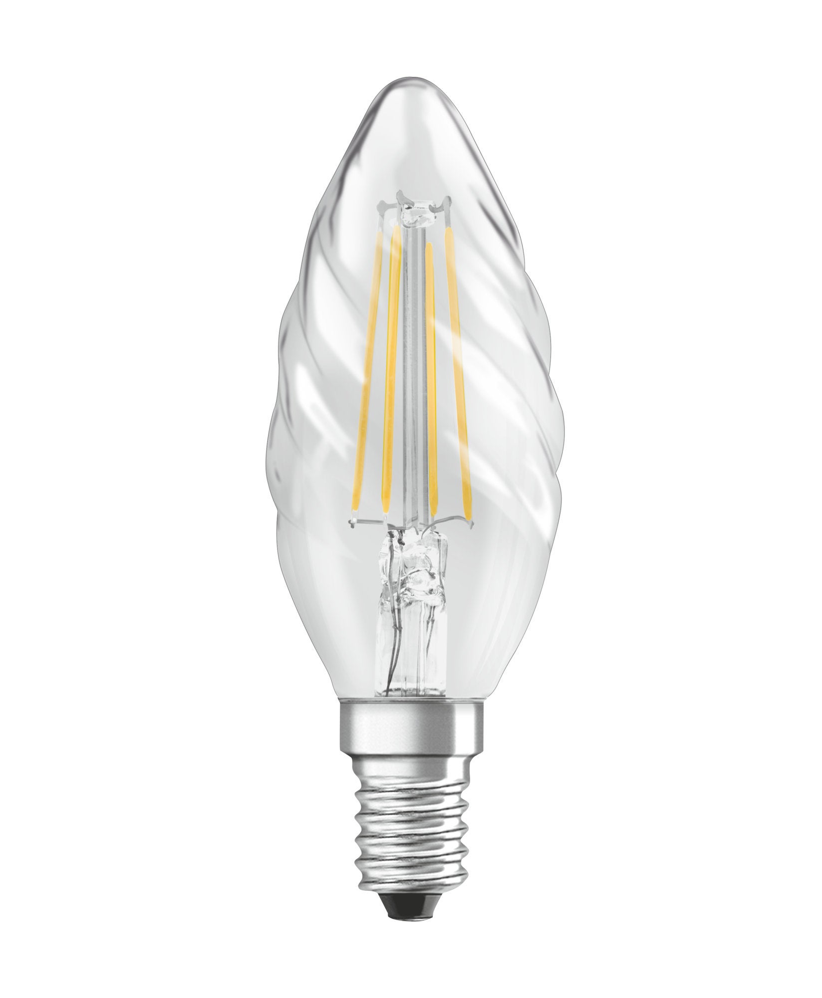 Ampoule led à filament flamme torsadée E14 470Lm 40W blanc neutre